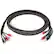 Angle. AudioQuest - Rocket 33 10' Pair Bi-Amp Speaker Cable, Silver Banana Connectors - Red/Black.