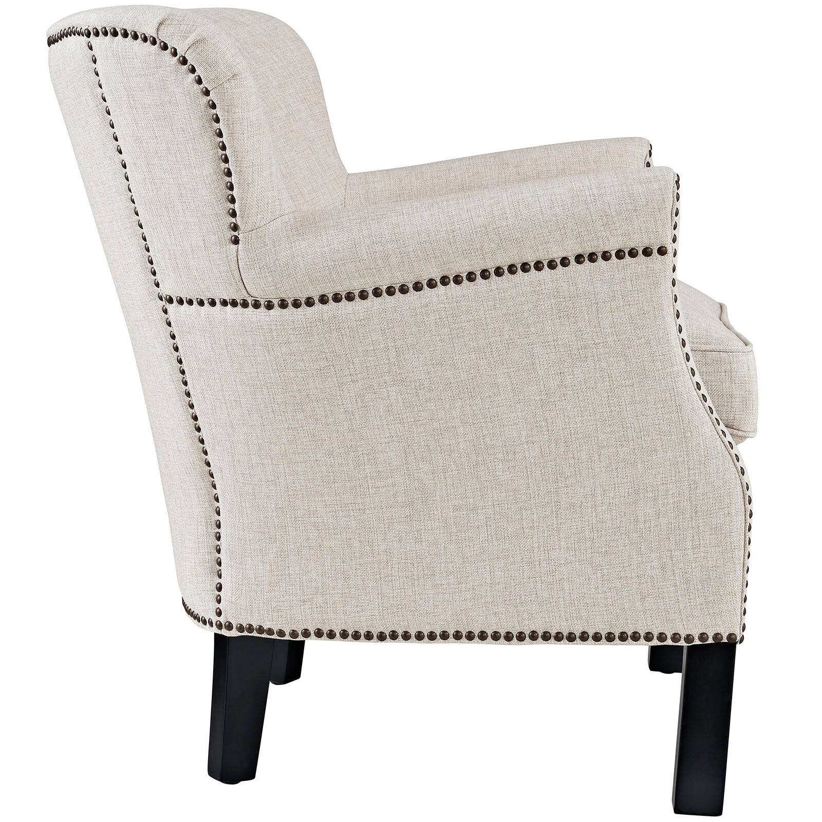Left. Modway - Key Upholstered Fabric Armchair by Modway - Sand.