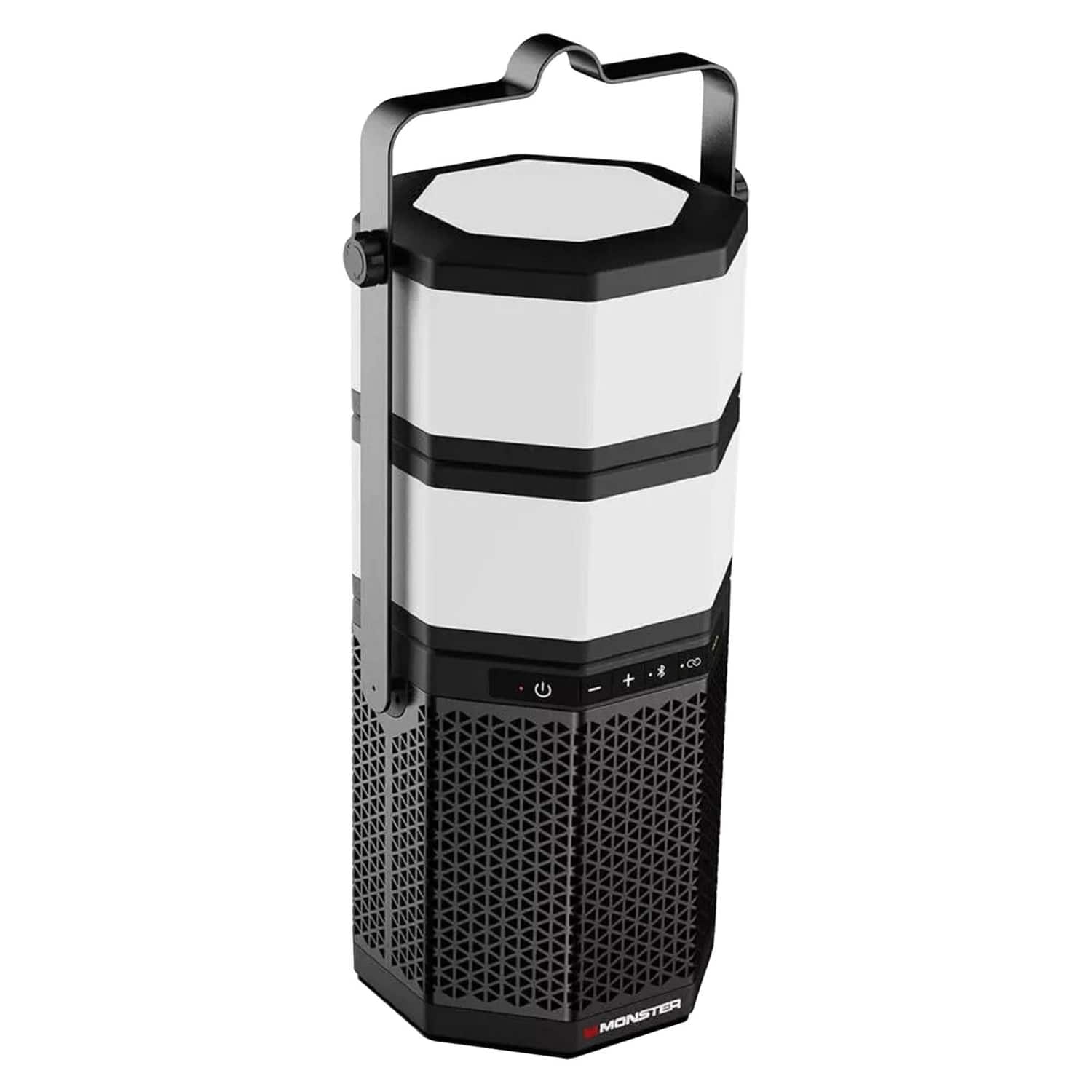 Monster - 20W LUNA Portable Rechargeable Bluetooth Speaker, Detachable Lights, 360° Sound, IPX5, 10 Hr Battery Life - Black