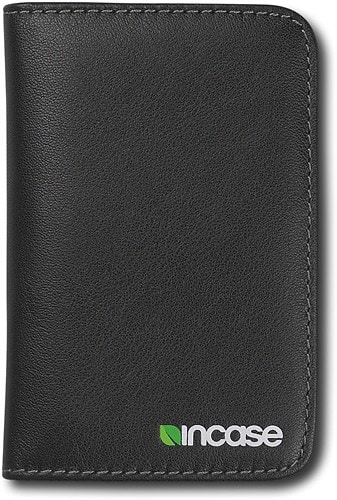 Front Standard. Incase - Leather Wallet for Apple® iPod™ nano - Black.