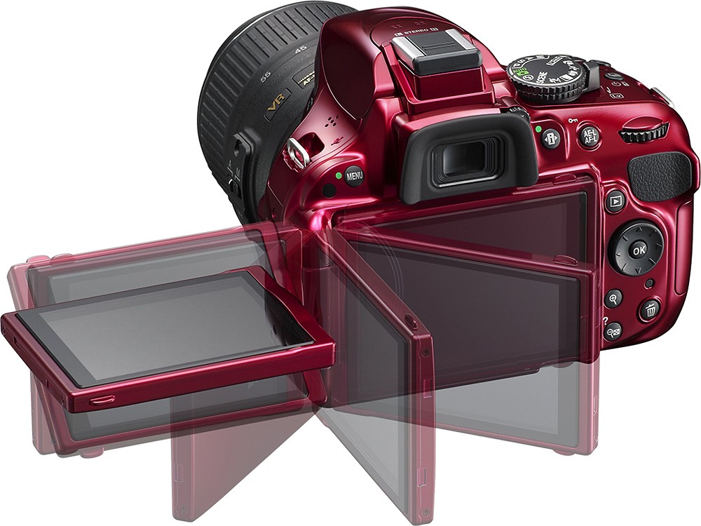 Best Buy: Nikon D5200 DSLR Camera with 18-55mm VR Lens Red 1507