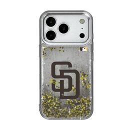 Keyscaper - MLB - San Diego Padres Linen Logo iPhone Glitter Case - 15 - Multicolor