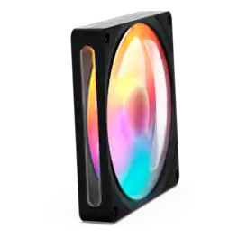 NZXT - F140 RGB Fan - 140mm PWM RGB Computer Case Fan with 8-LED Lighting - Black