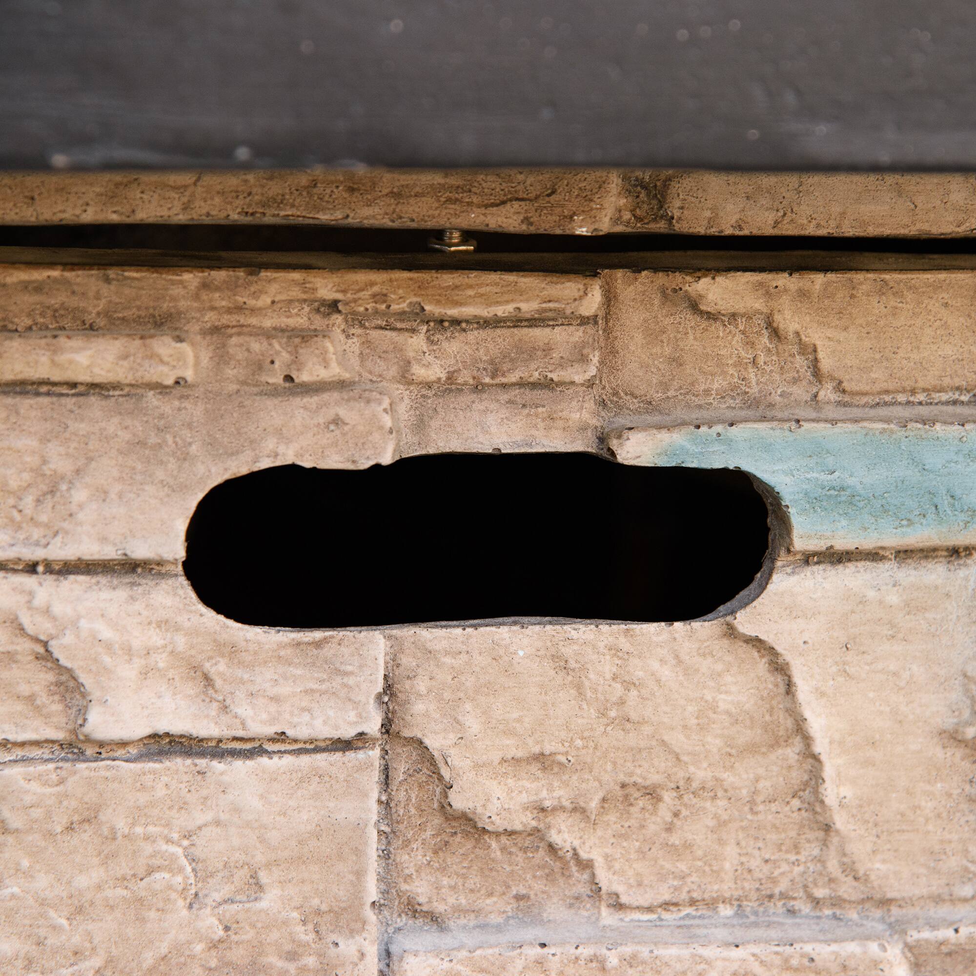 Alt View 7. Outsunny - 32 Inch Outdoor Propane Gas Fire Pit Table, 50,000 BTU Auto-Ignition Rectangular Faux Ledge Stone Gas Firepit - Brown.