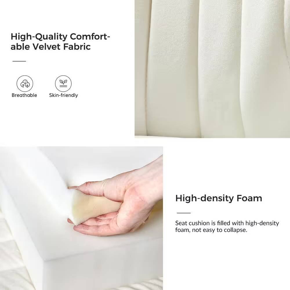 High-Quality Comfortable Velvet Fabric

- Breathable
- Skin-friendly

High-density Foam

Seat cushion is filled with high-density foam, not easy to collapse.