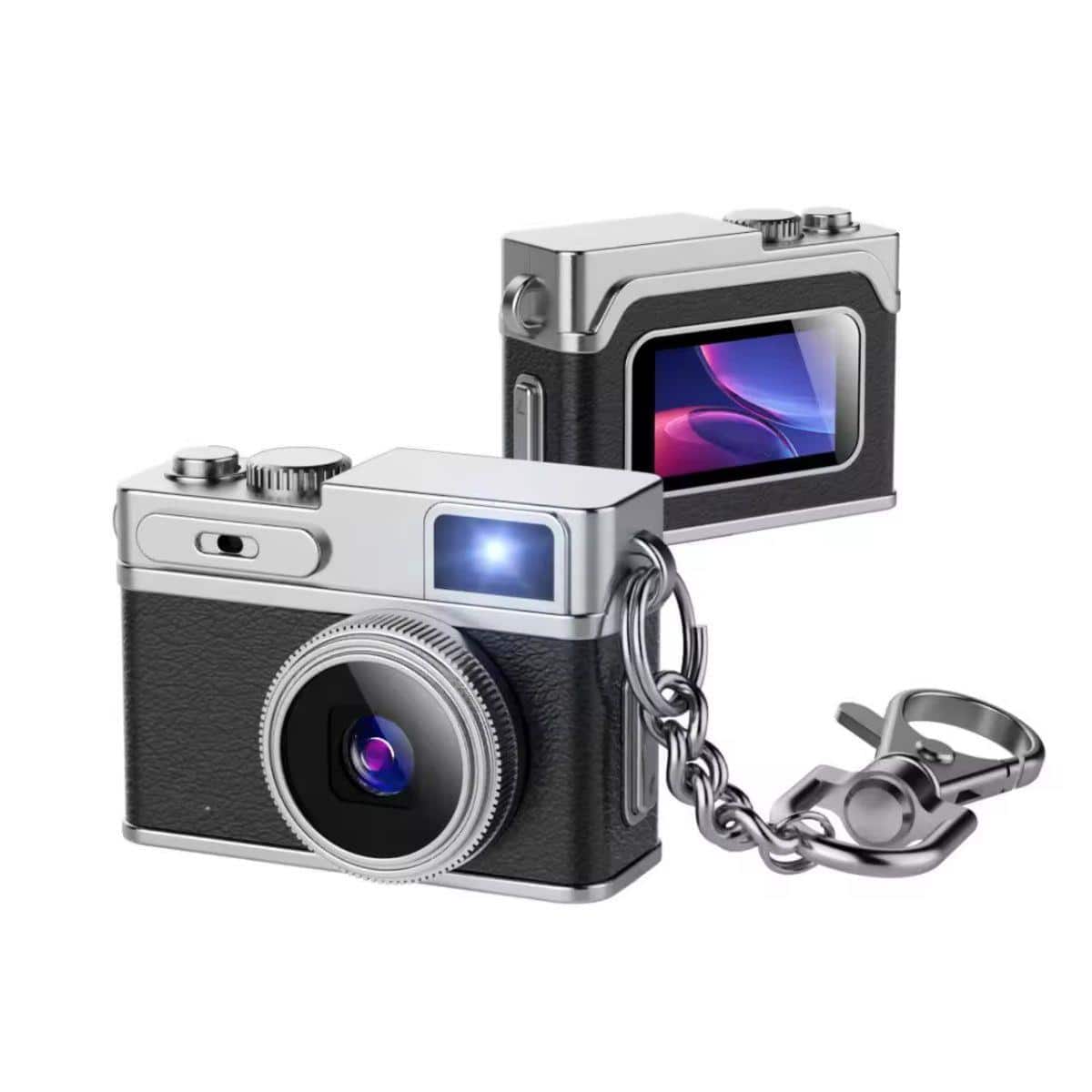 Aries - Necklace Pendant Retro Digital Camera - Black