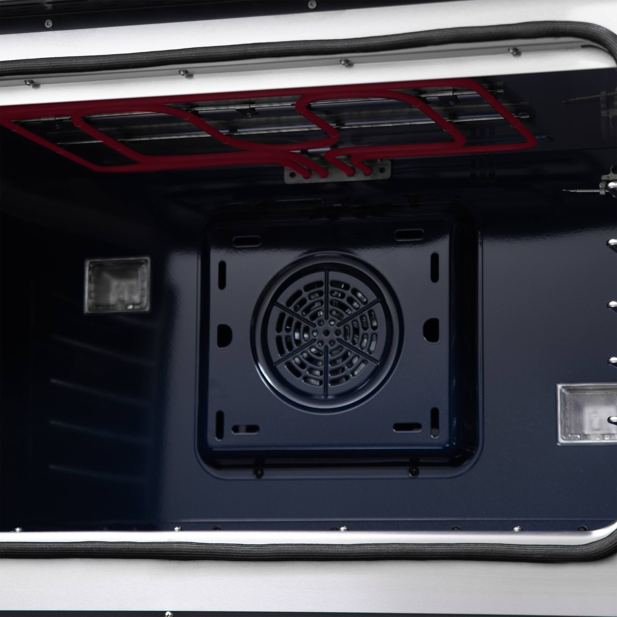 Alt View 10. Forno Appliances - Capriasca 5.36 Cu. Ft. Dual Fuel Range with French Door Design - Black.