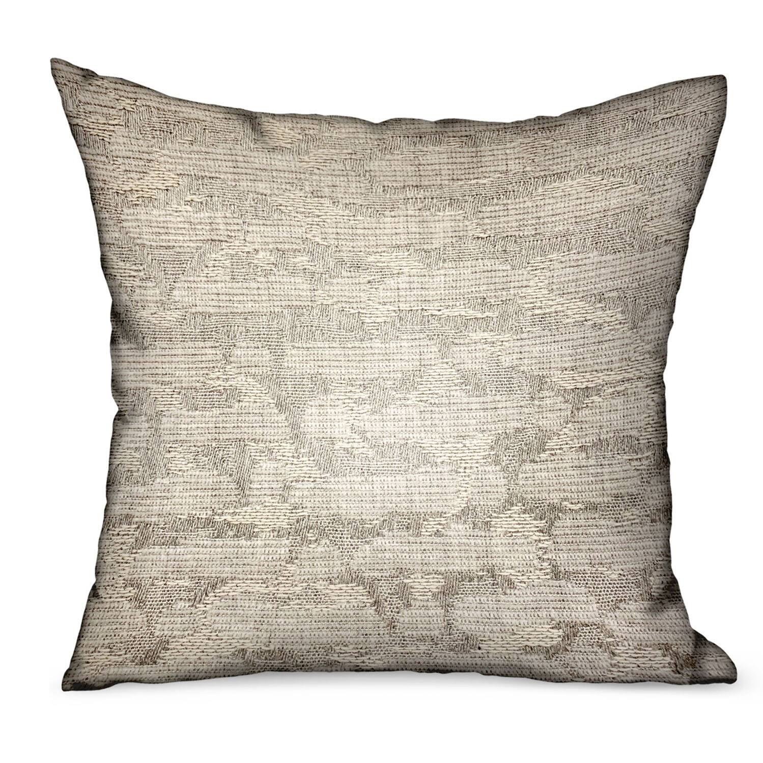 Front. Plutus Brands - Silvered Rivulet Solid Luxury Outdoor Indoor Throw Pillow Double sided 20" x 20" - Silver.