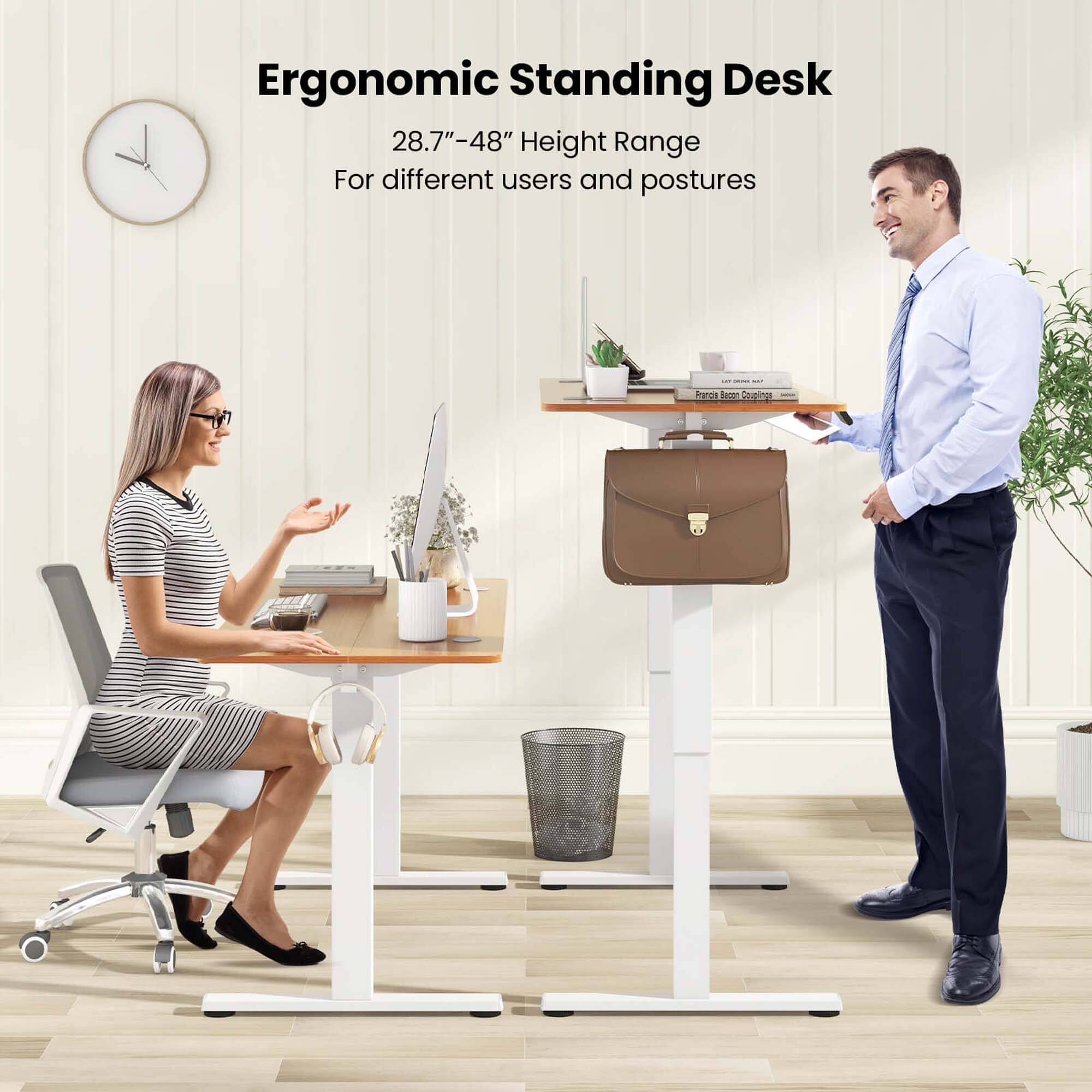 Ergonomic Standing Desk 28.7"-48" Height Range For different users and postures - Karos Recon Panin.