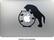 Front. MacDecals - Cat in the Fishbowl Decal for Apple® MacBook® - Black.
