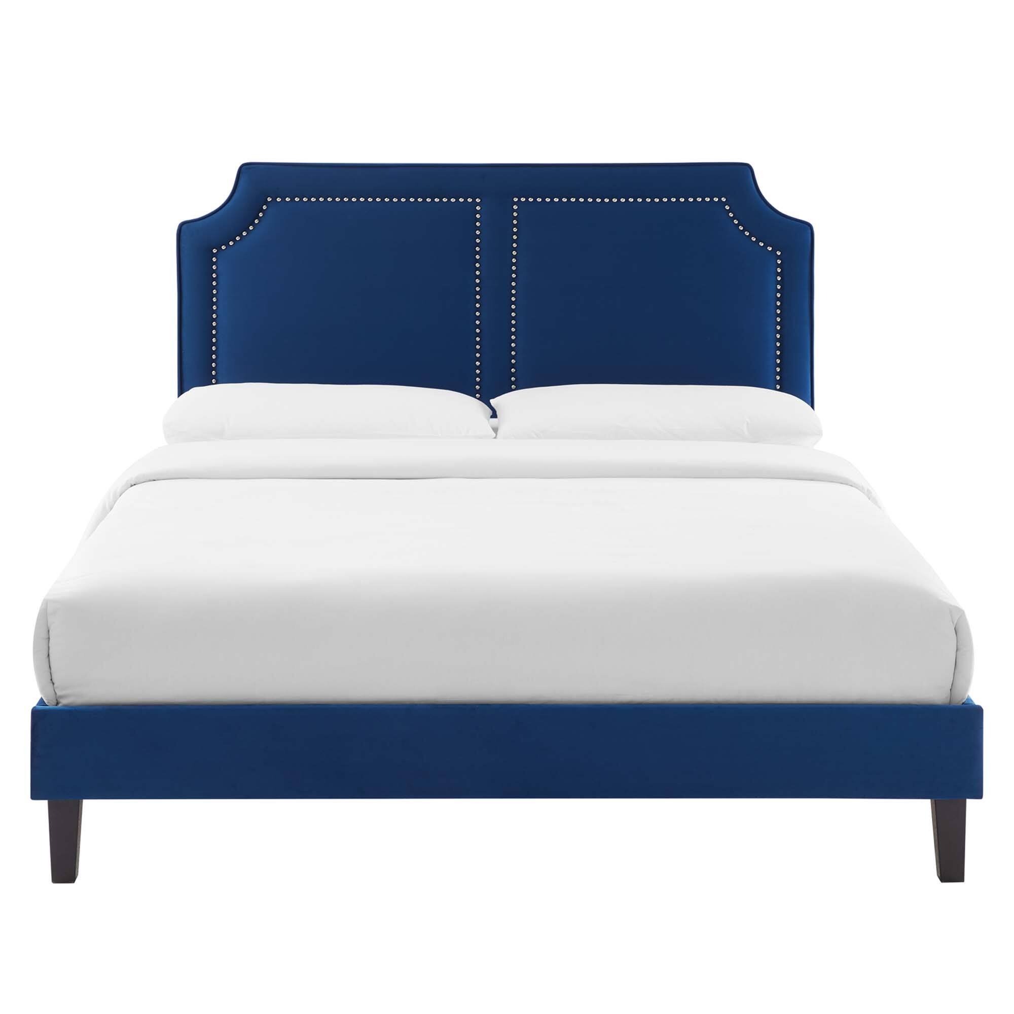 Alt View 1. Modway - Soleil Performance Velvet King Bed - Red.