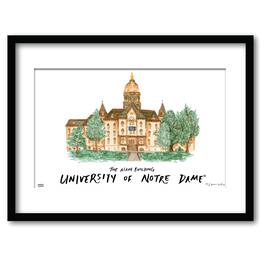 Indigo Falls - Notre Dame Fighting Irish 11" x 14" Framed University Wall Art - Multicolor