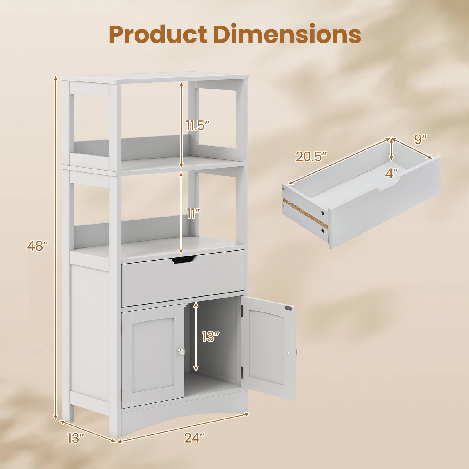 Product Dimensions: 11.5" x 20.5" x 4" x 9" x 11" x 48" x 13" x 13" x 24"