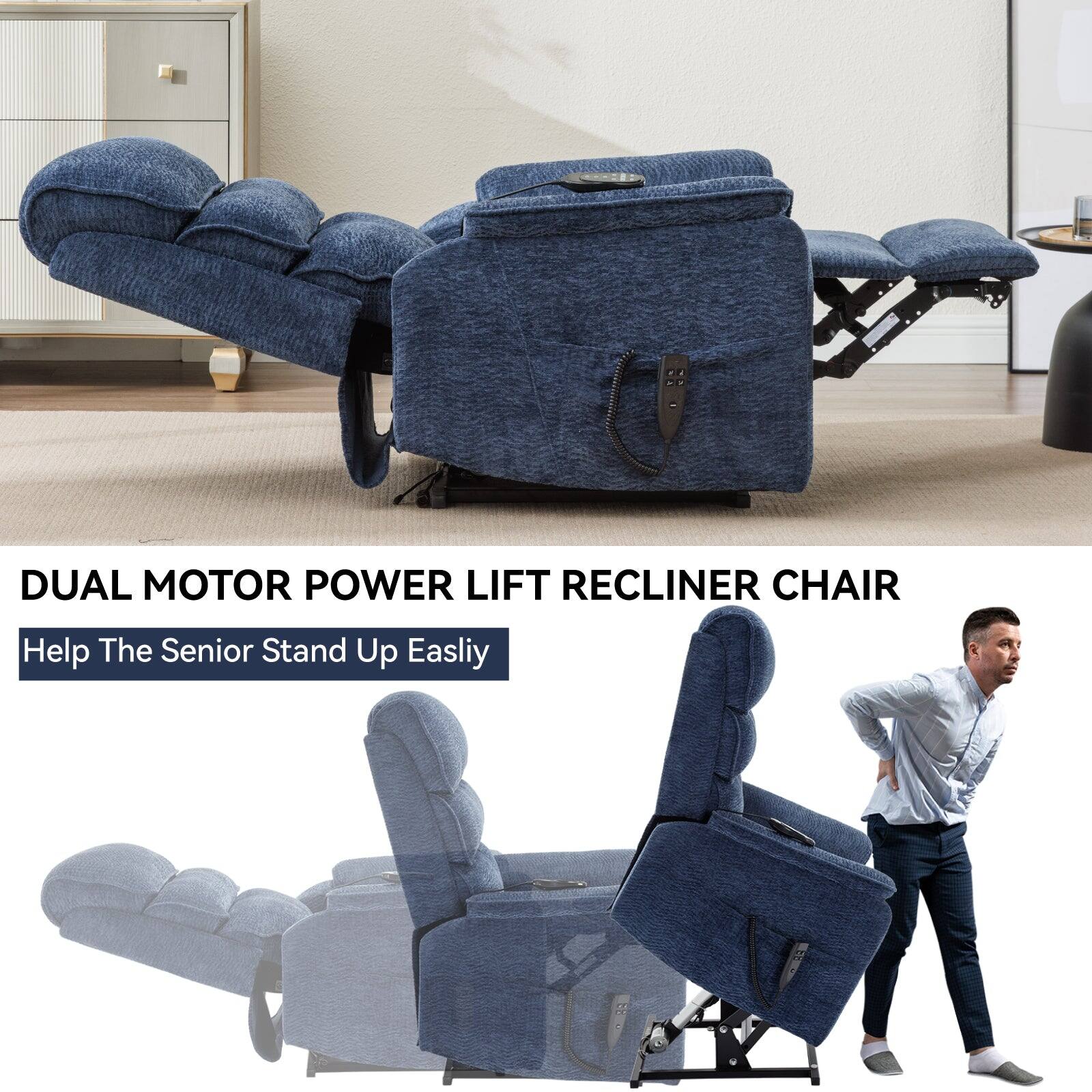DUAL MOTOR POWER LIFT RECLINER CHAIR  
Help The Senior Stand Up Easily
