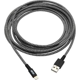Eaton Tripp Lite Series Heavy-Duty USB-A to Lightning Sync/Charge Cable, MFi Certified - M/M, USB 2.0, 10 ft. (3.05 m) - Black