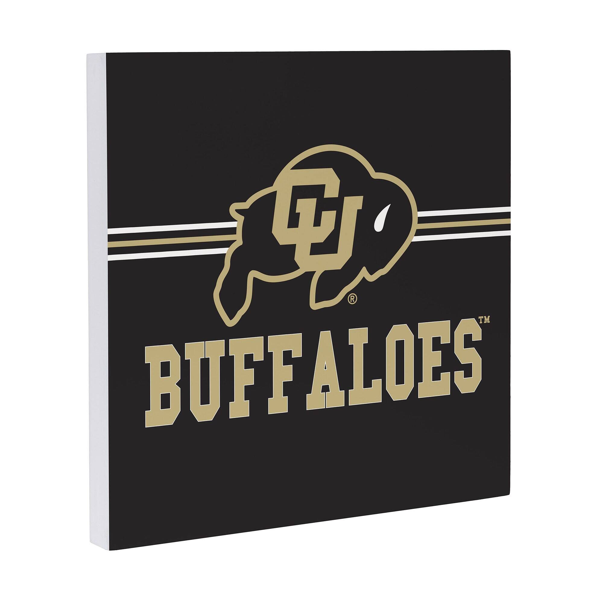 Alt View 1. Evergreen Enterprises - Colorado Buffaloes 12" x 12" Wood Wall Sign - Multicolor.