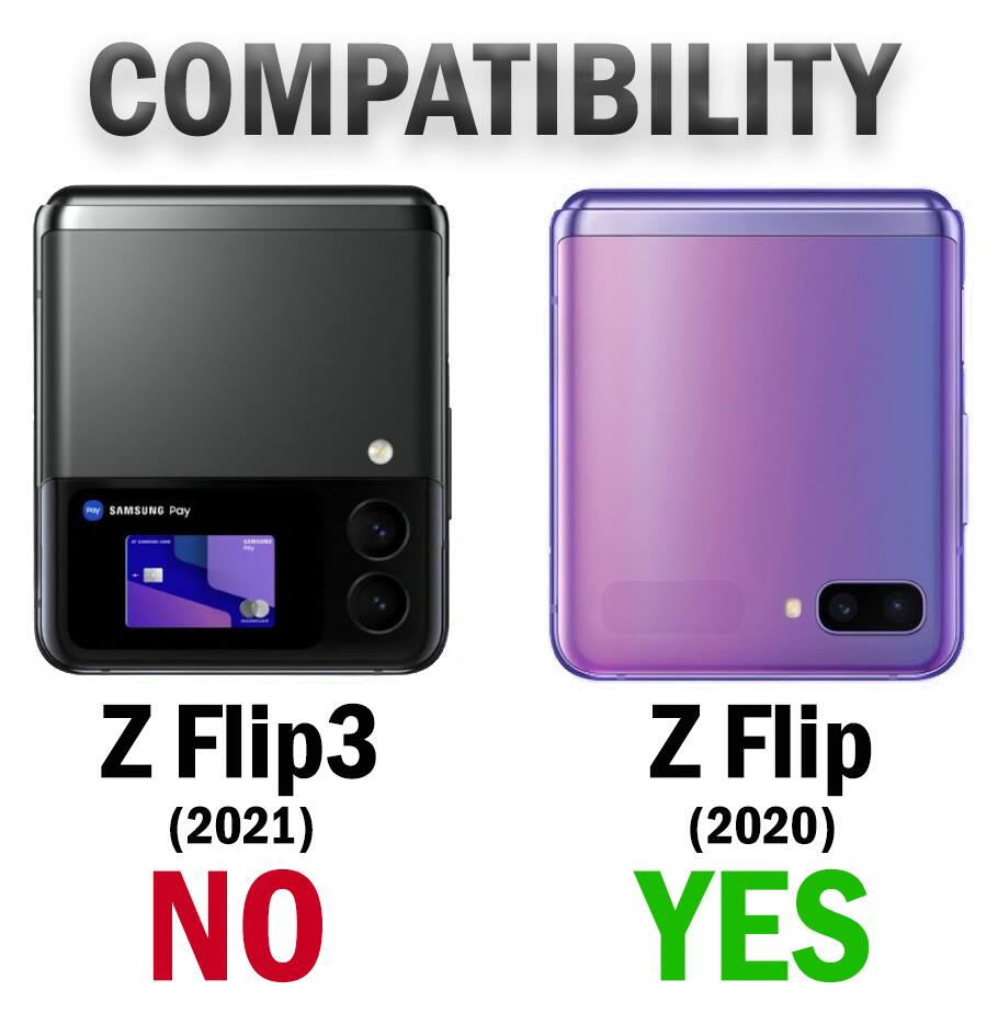COMPATIBILITY  
POy SAMSUNG Pay  
Z Flip3 (2021) NO  
Z Flip (2020) YES