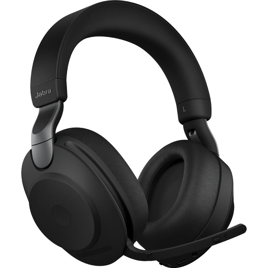 Alt View 5. Jabra - Jabra Evolve2 85 Headset - Stereo - Wireless - Bluetooth - Over-the-head - Binaural - Supra-aural - Black - Black.