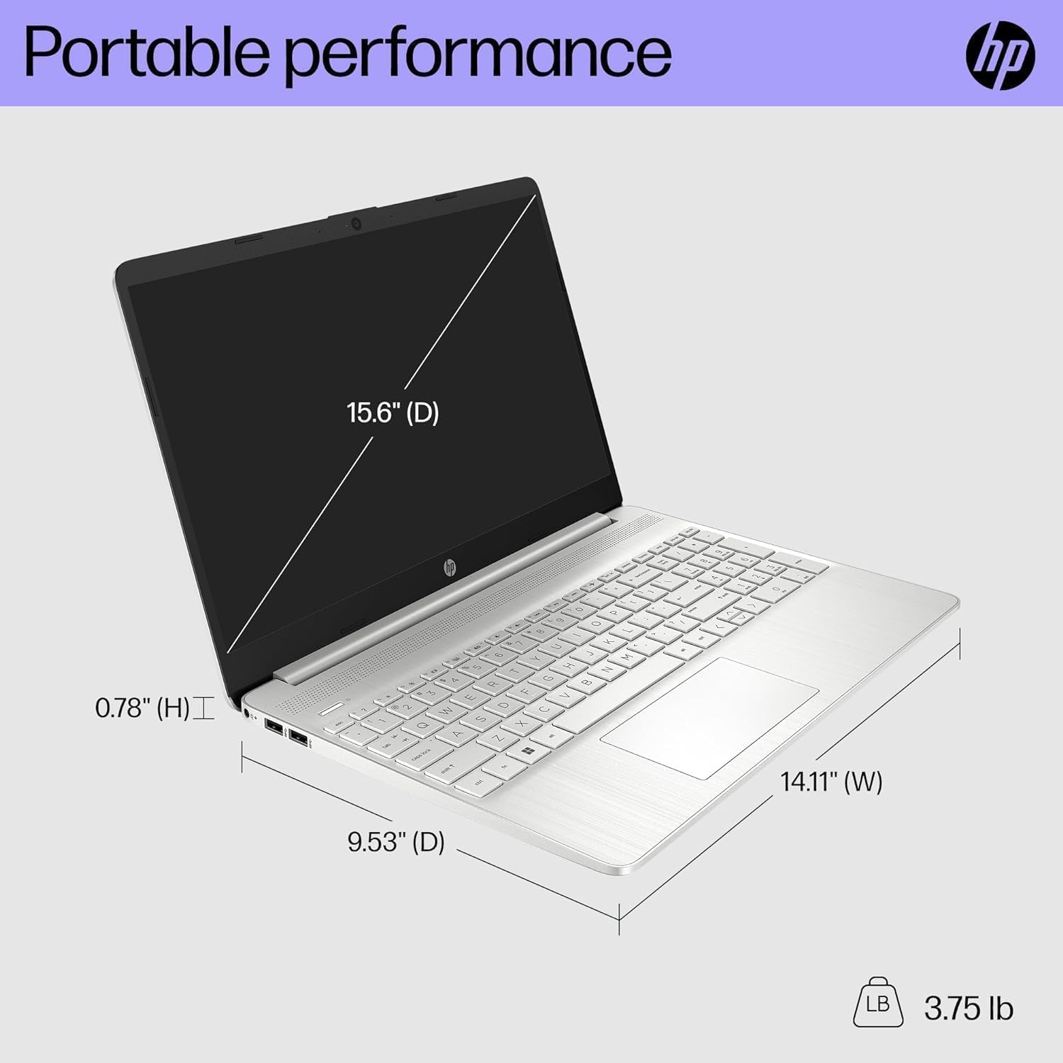 Portable performance

15.6" (D)  
0.78" (H)  
14.11" (W)  
9.53" (D)  
3.75 lb