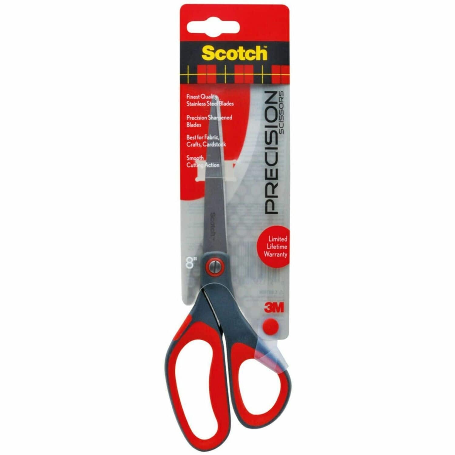 "Scotch - Precision Scissors Straight Handles 8"" Stainless Steel Gray 1 Each - Red" price history on PriceWatchPro