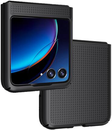 Front. Nakedcellphone - Slim Case for Motorola RAZR+ 2023 (RAZR PLUS) - Black.