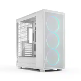 Fractal Design - Epoch XL White RGB - Tempered Glass, Mesh Front, 3 RGB Fans, Spacious ATX/mATX/ITX Case - White