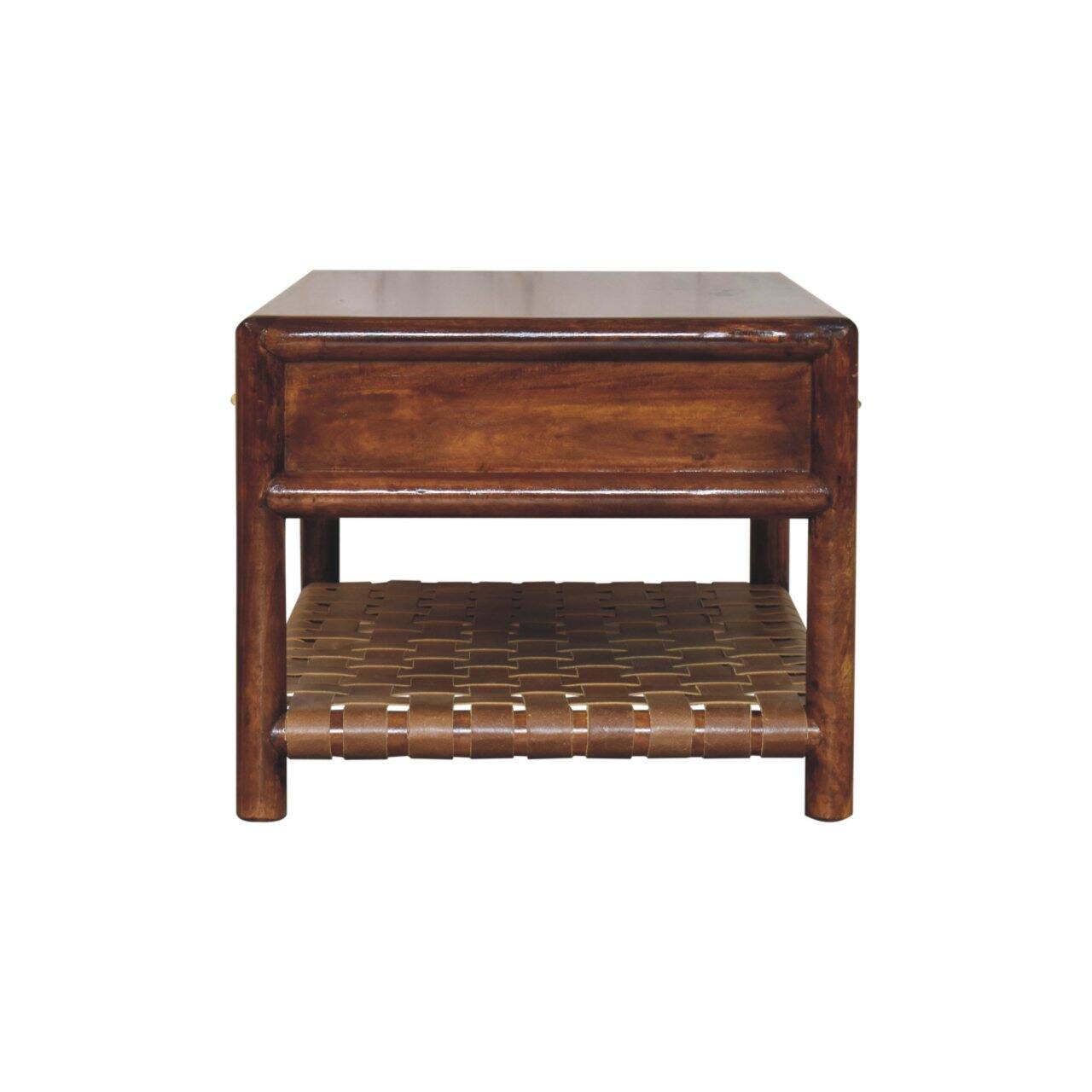 Alt View 4. Artisan Furniture - Artisan Furniture Solid Wood Regency Woven Console Table, 4 Drawers, 1 Shelf, Brown - Brown.