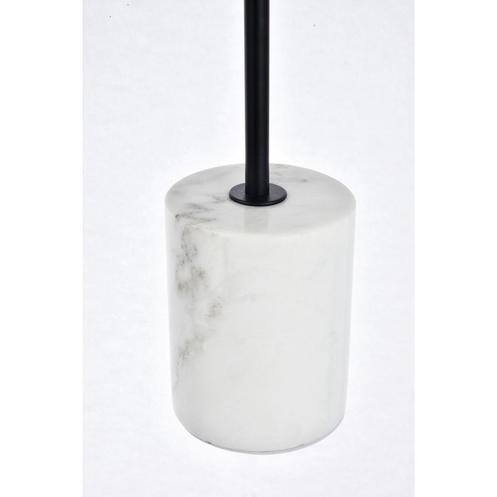 Angle. Living District - Eclipse 1 Light Black Table Lamp With Frosted White Glass - Black And Frosted White.