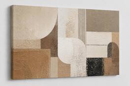 FC Design - Large Canvas 24x36" Frameless Soft Neutral Blocks Art Painting Home Wall Décor - MultiColor
