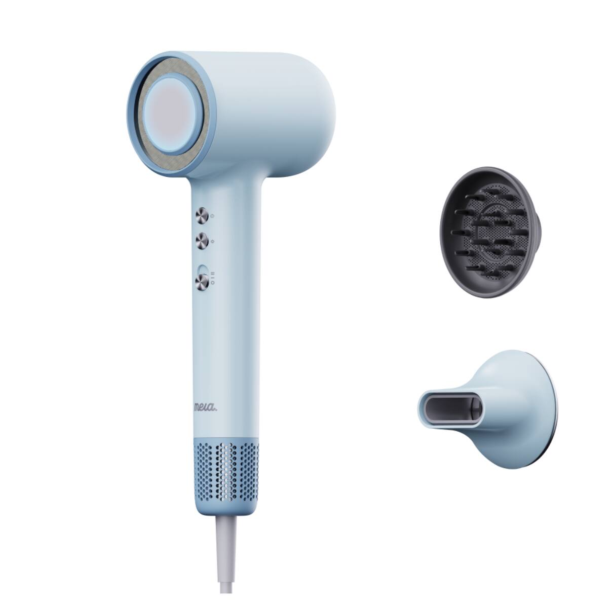 Left. Mera - Bi-Ionic High Speed Hair Dryer - Azure Mist.