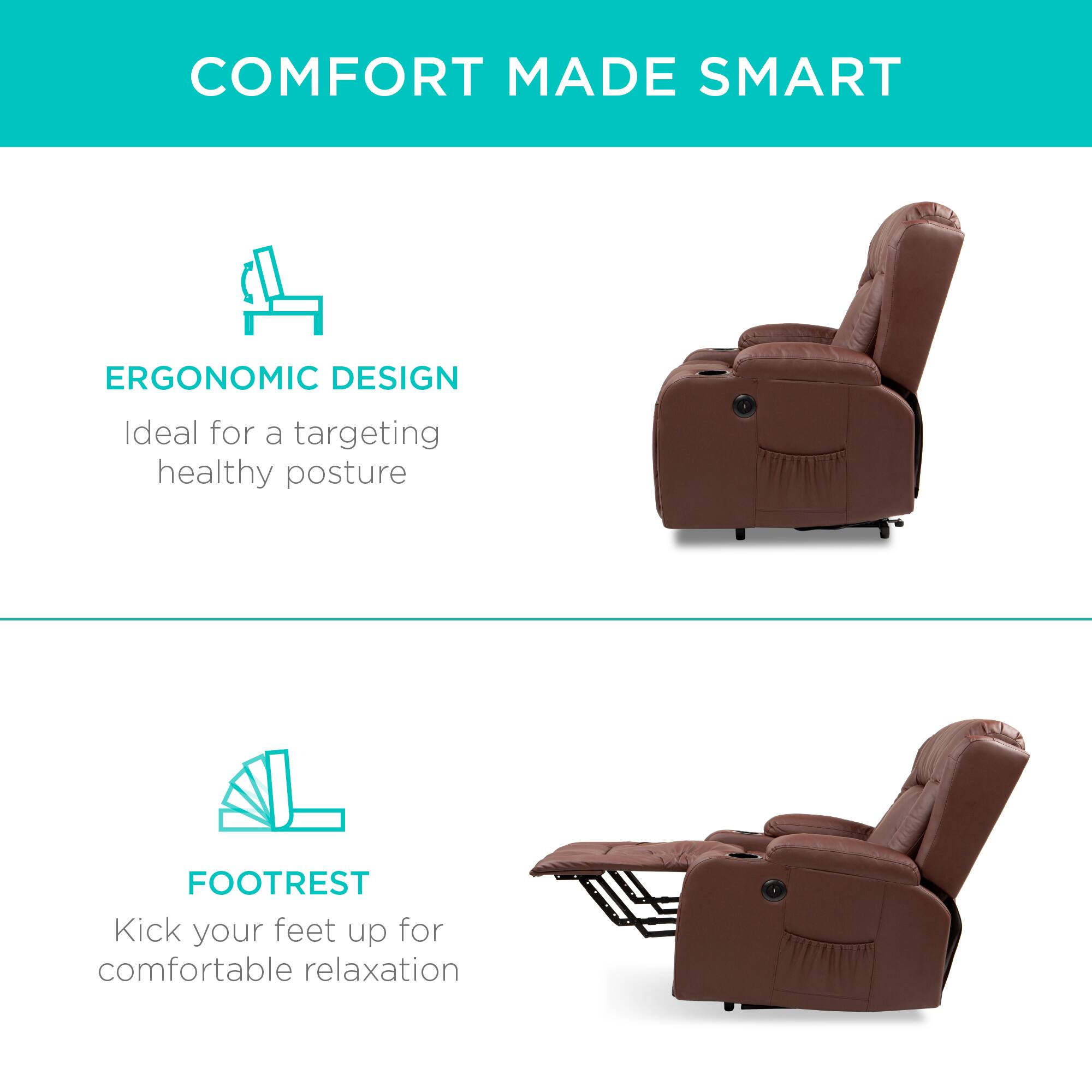 COMFORT MADE SMART

ERGONOMIC DESIGN  
Ideal for a targeting healthy posture

FOOTREST  
Kick your feet up for comfortable relaxation