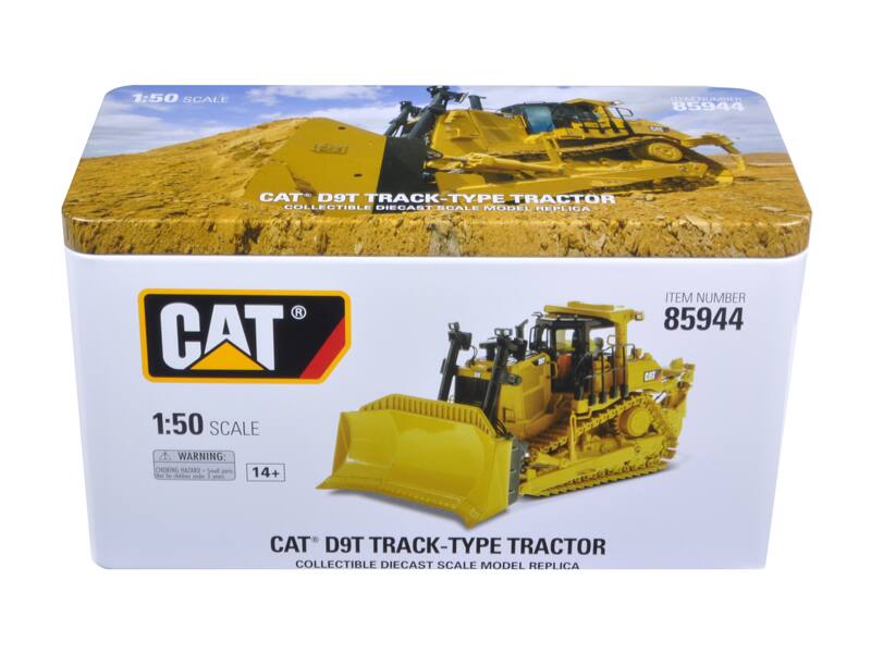 1:50 SCALE SEERA EEUR 85944 S CAT D9T TRACK-TYPE TRACTOR COLLECTIBLE DIECAST SCALE MODEL REPLICA  
CAT 1:50 SCALE ITEM NUMBER 85944  
WARNING: CHOKING HAZARD - Small parts. Not for children under 3 years.  
CAT D9T TRACK-TYPE TRACTOR COLLECTIBLE DIECAST SCALE MODEL REPLICA