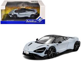 2020 McLaren 765LT Ceramic 1/43 Diecast Model Car by Solido - Gray with Black Top