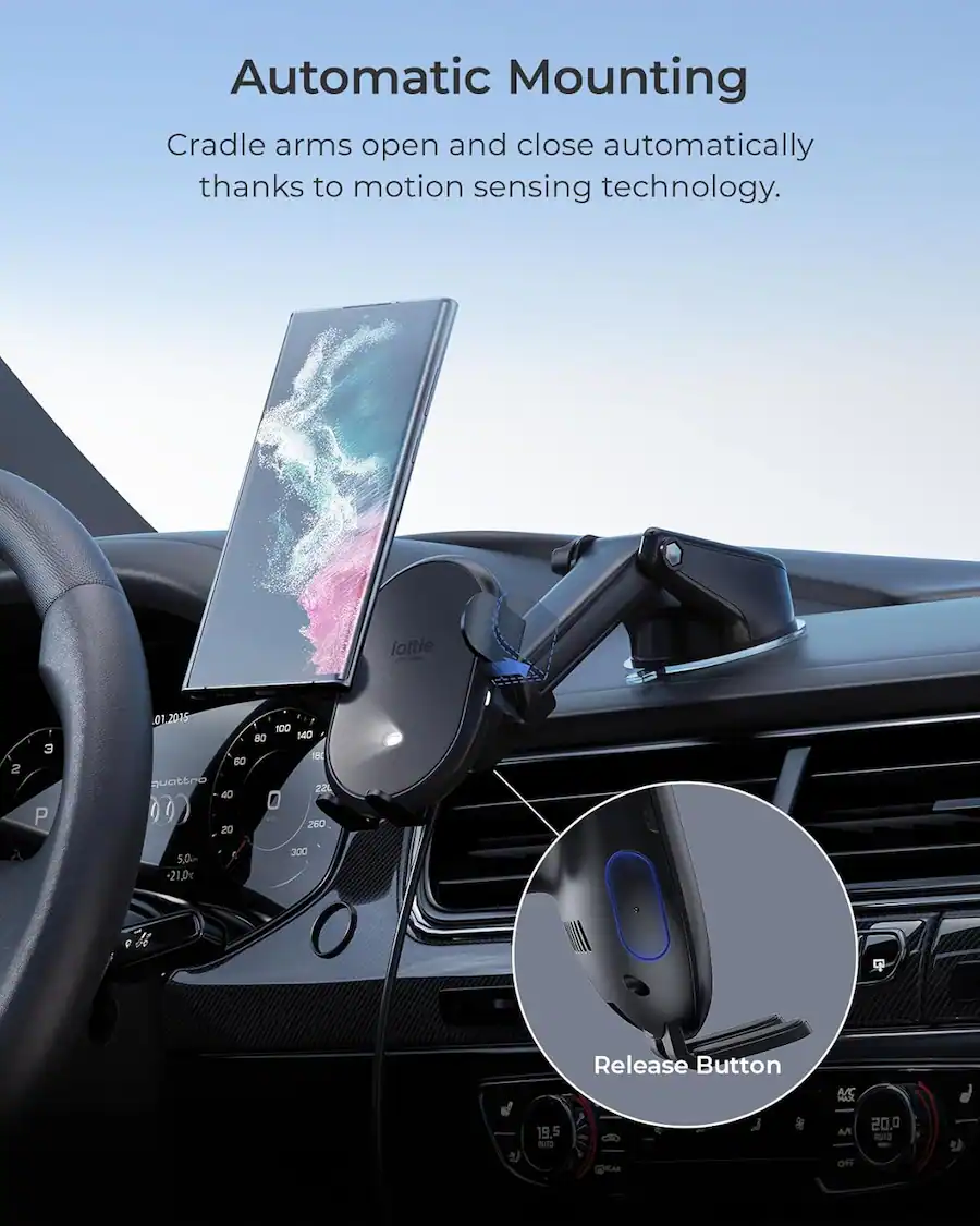 iOttie Auto Sense 2 Wireless Dashboard & Windshield Car Mount Black ...