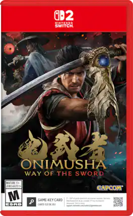 2 NINTENDO SWITCH TM ONIMUSHA WAY OF THE SWORD MATURE 17+ JEUNES ADULTES 17+ CAPCOM M ? GAME-KEY CARD 17-G8 Tlchargement Full game du download jeu complet via (17 internet Go) via required. Internet See back. ncessaire. Voir aU verso. ESRB CARTE CL DE JEU support.nintendo.com/switch2/gamekeycard - M (Mature 17+)