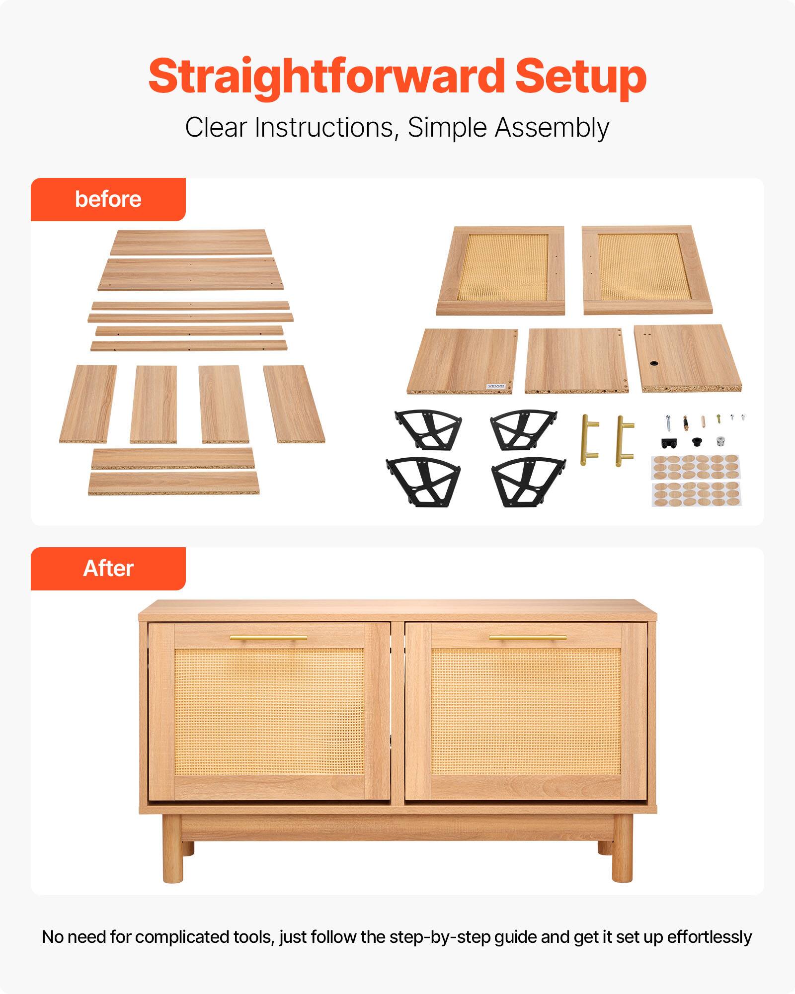 Straightforward Setup  
Clear Instructions, Simple Assembly  

before  

After  

No need for complicated tools, just follow the step-by-step guide and get it set up effortlessly