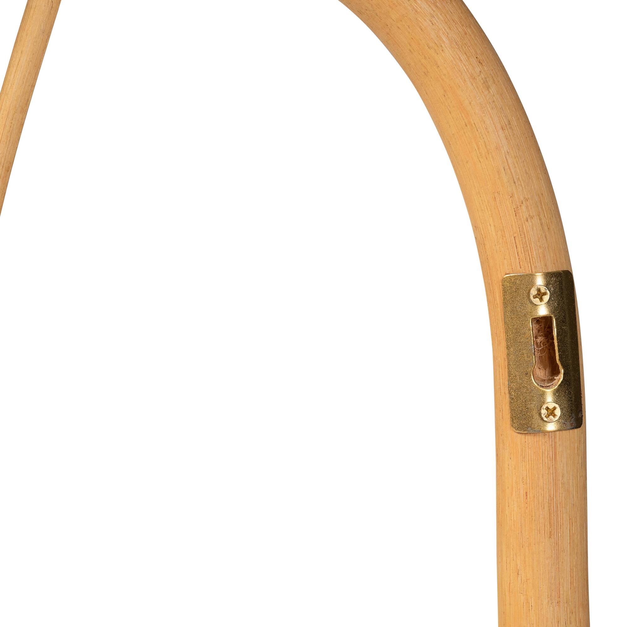 Back. bali & pari - Laina Modern Bohemian Rattan Queen Size Wall-mount Headboard - Natural Brown.