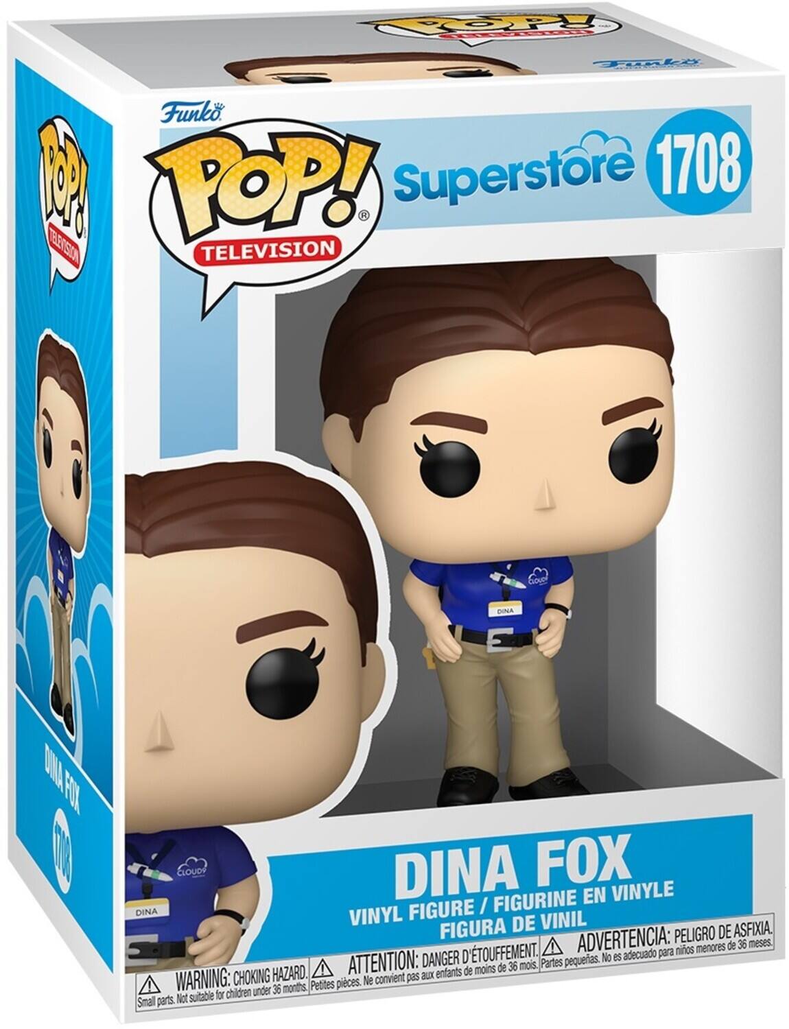 OPY FOEPUITT Tuaki  Funko 1 POP! Superstore 1708 TEEFSI TELEVISION CoLO DINA UINL FOL CLOUDS DINA FOX FIGURINE EN VINYLE DINA FIGURE / VINYL DE VINIL FIGURA ADVERTENCIA: PELIGRO DE ASFIXIA. menores de 36 meses. D'TOUFFEMENT. adecuado para nios DANGER pequeas. No es HAZARD. ATTENTION: aux enfants de moins de 36 mois. Partes WARNING: CHOKING Petites pieces. Ne convient pas children under 36 months Not suitable for Small parts.