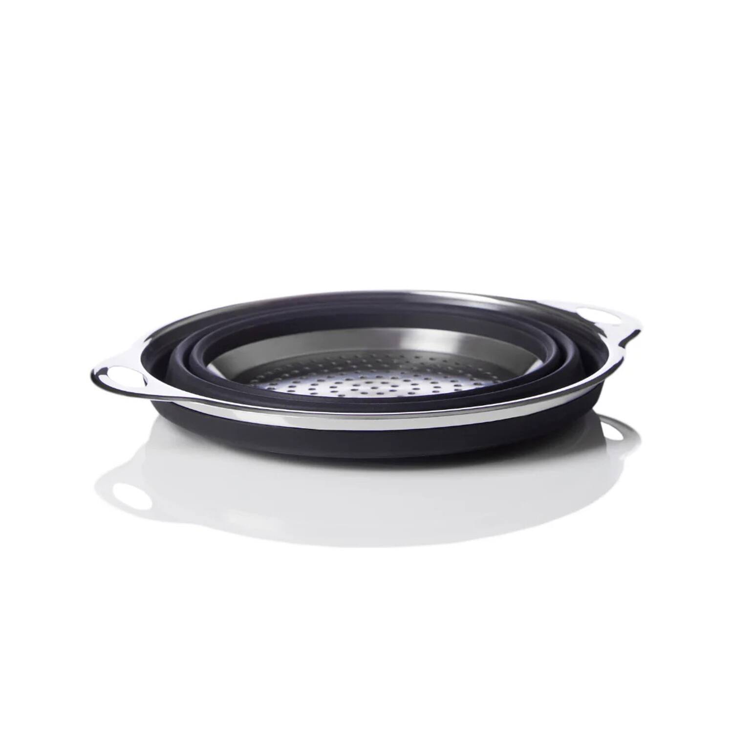 Back. Better Houseware - Silicone Collapsible Colander - Black.