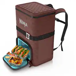 Ninja - Outdoor FrostVault Go 36-Can Soft Cooler with Cold Dry Zone - Canyon Red