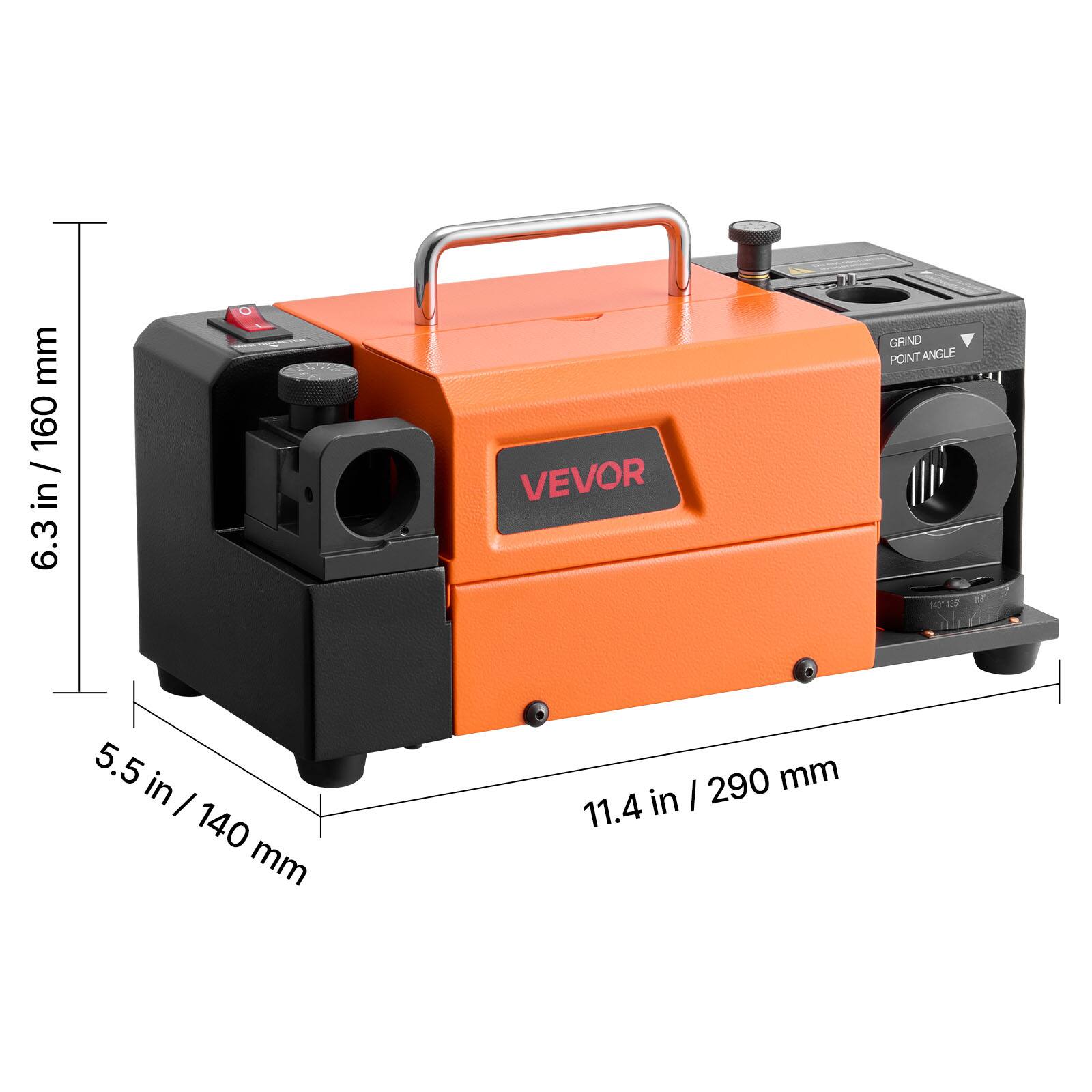 VEVOR GRIND POINT ANGLE

6.3 in / 160 mm

5.5 in / 140 mm

11.4 in / 290 mm