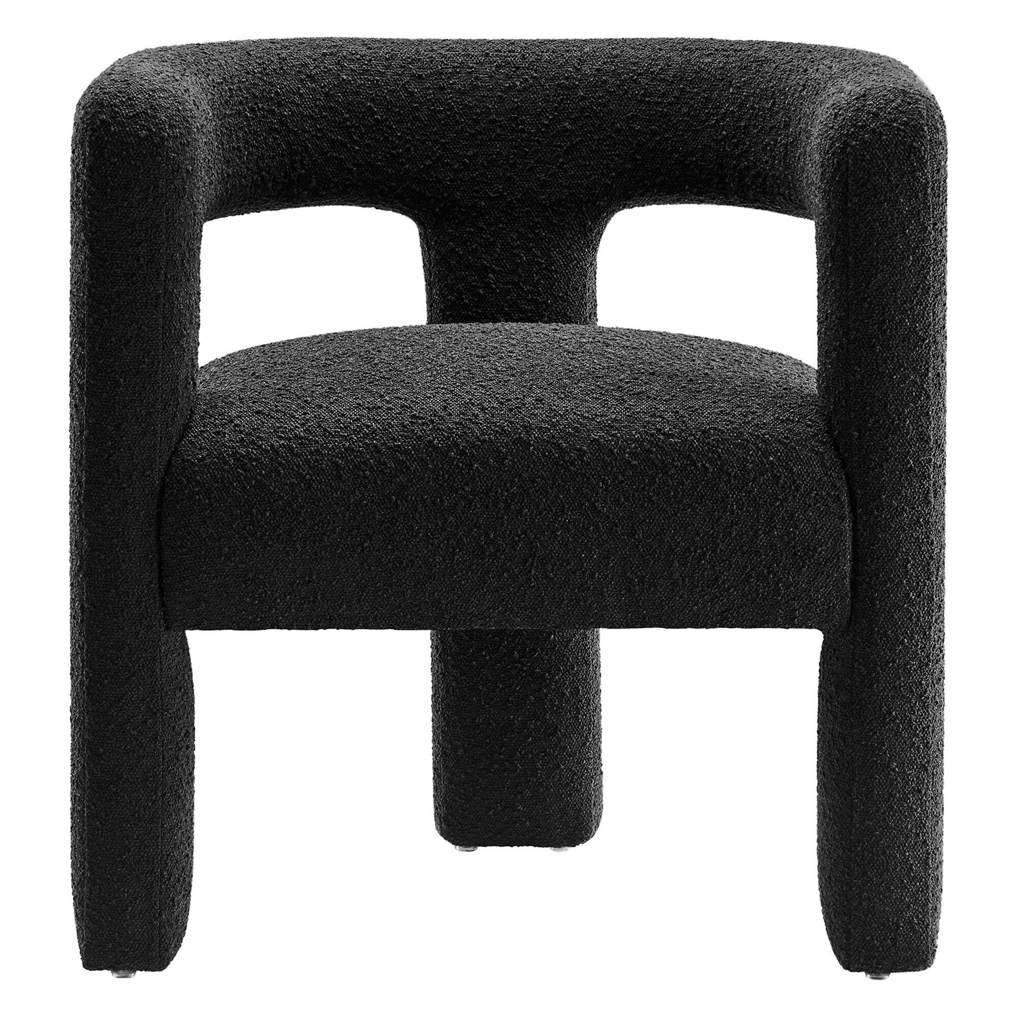 Alt View 2. Modway - Kayla Boucle Upholstered Armchair by Modway - Black.