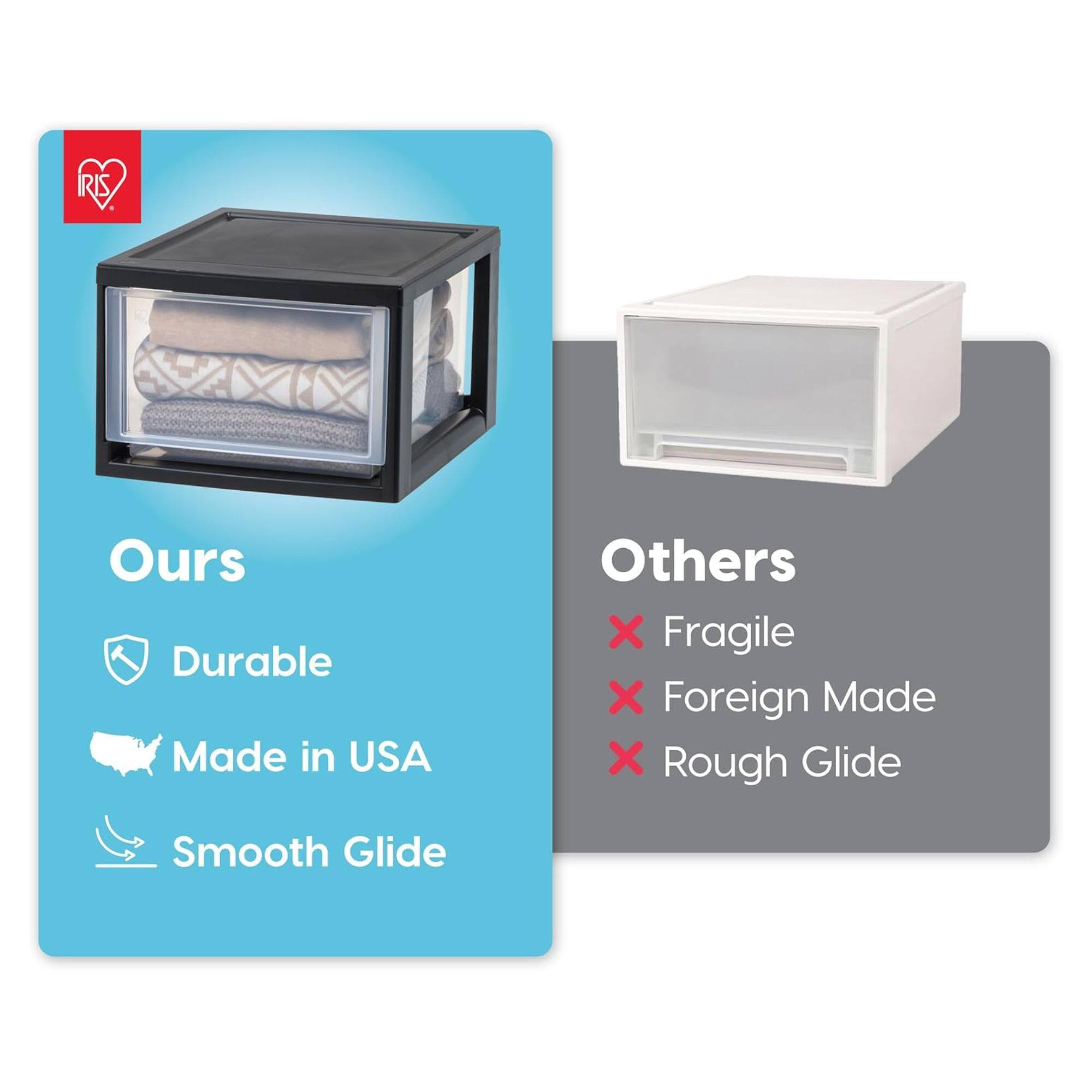**Ours**

- Durable
- Made in USA
- Smooth Glide

**Others**

- Fragile
- Foreign Made
- Rough Glide