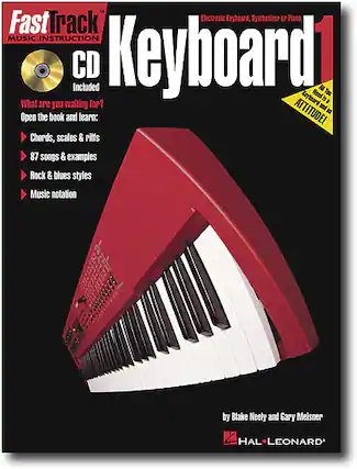 Front. Hal Leonard - FastTrack Keyboard Method Book 1 Instructional Book.