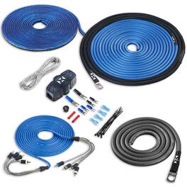 NVX - XKIT84 True 8 Gauge AWG 100% OFC Complete Amplifier Wiring Kit with 4-Channel RCA Cable