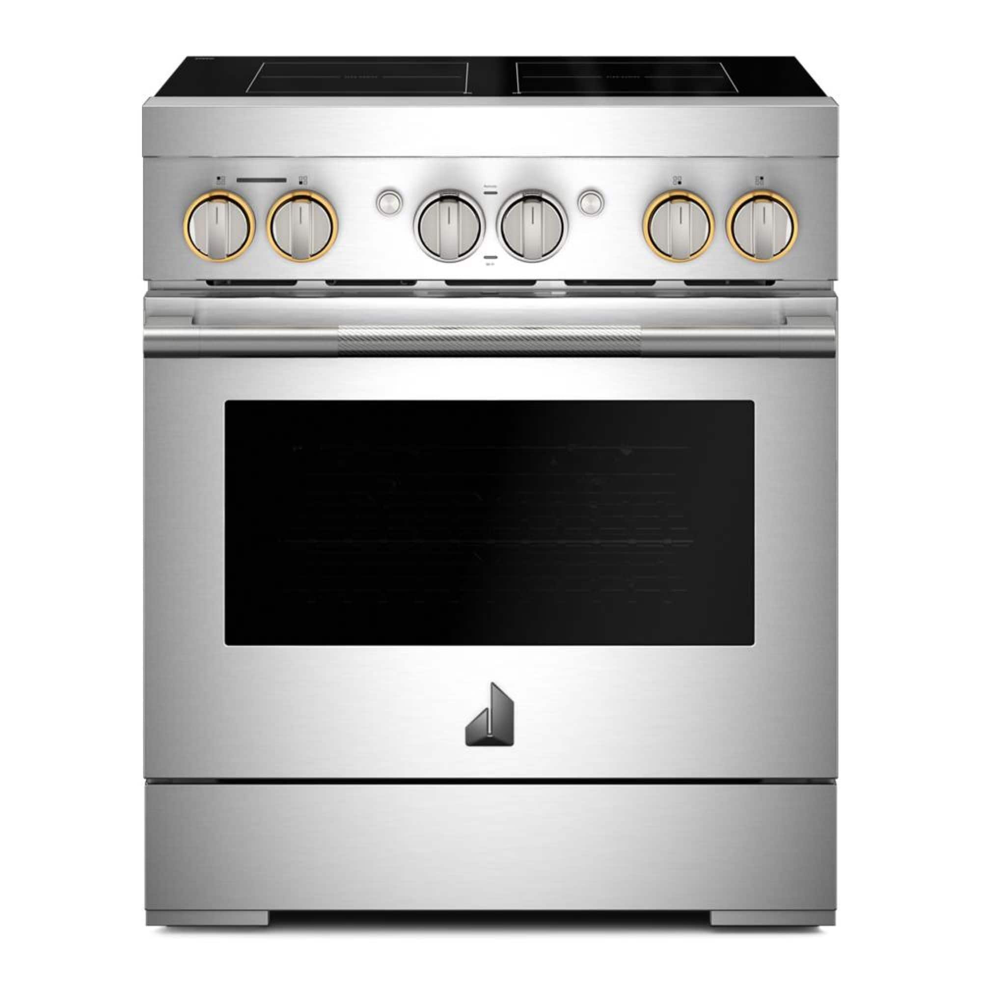 Front. JennAir - RISE 4.1 Cu. Ft. Freestanding Electric Induction Range - Stainless Steel.