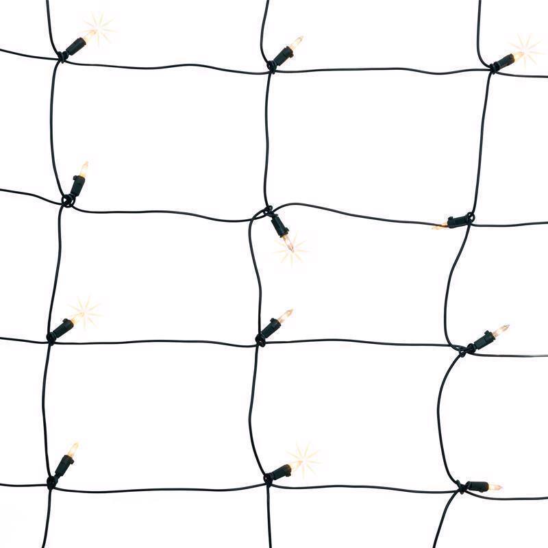 Angle. Celebrations - Celebrations Classic LED T5 Warm White 100 ct Net Christmas Lights 4 ft..