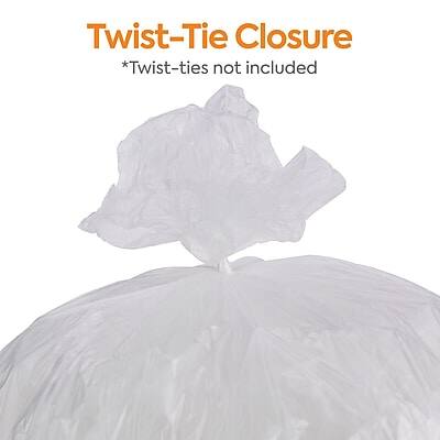 Twist-Tie Closure  
*Twist-ties not included