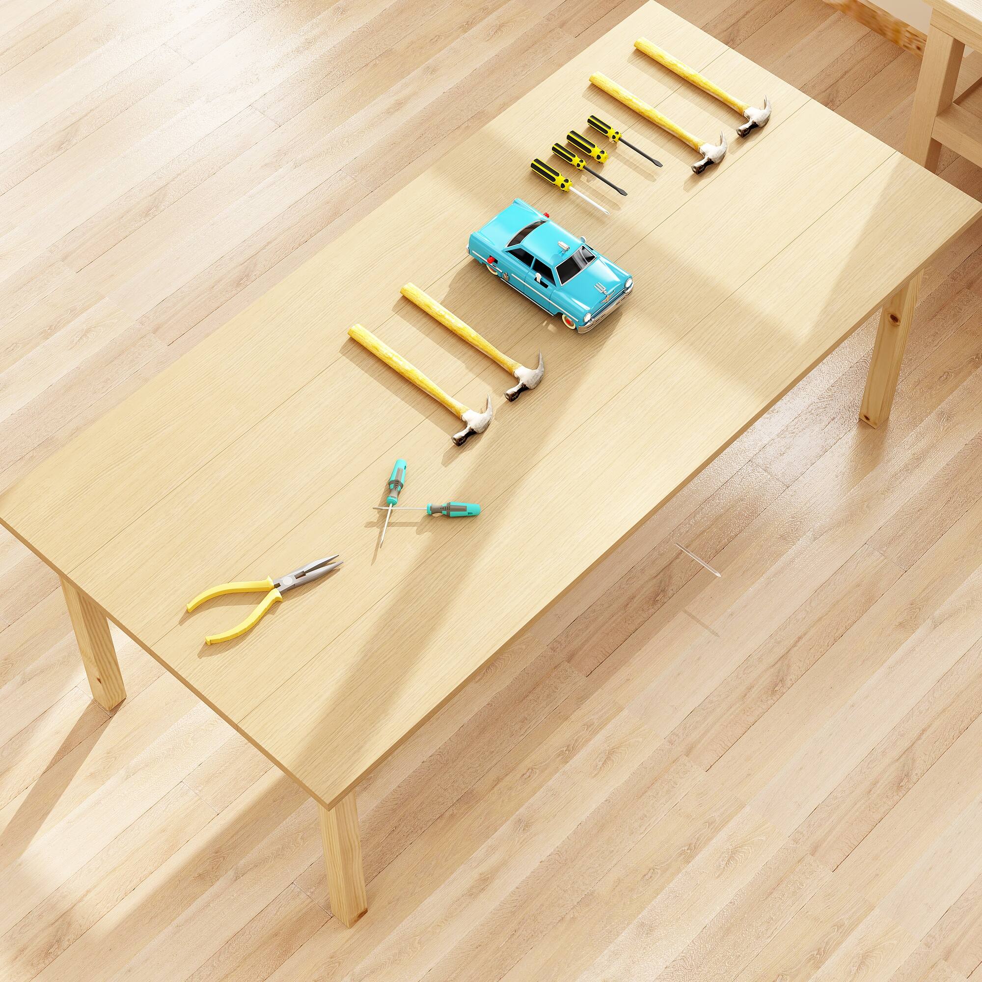 Alt View 10. FUFU & GAGA - FUFU&GAGA Wood Workbench – Durable Workshop & DIY Project Table - Wooden.