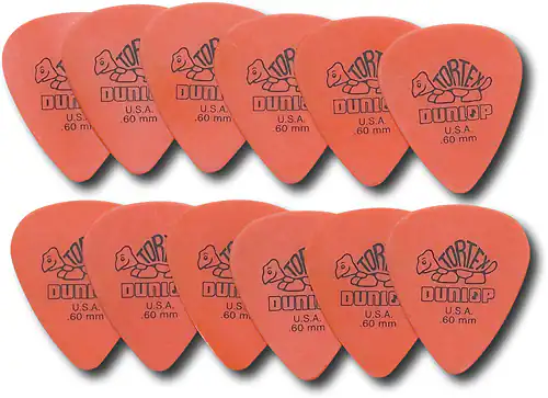 Front. Dunlop - Tortex Guitar Picks (12-Pack) - Black.